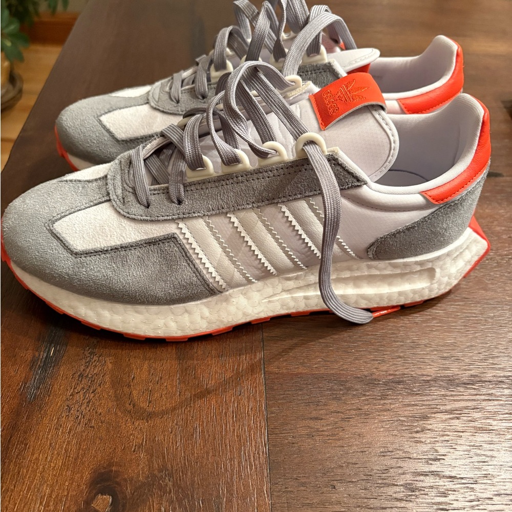 Adidas White and Orange Sneakers